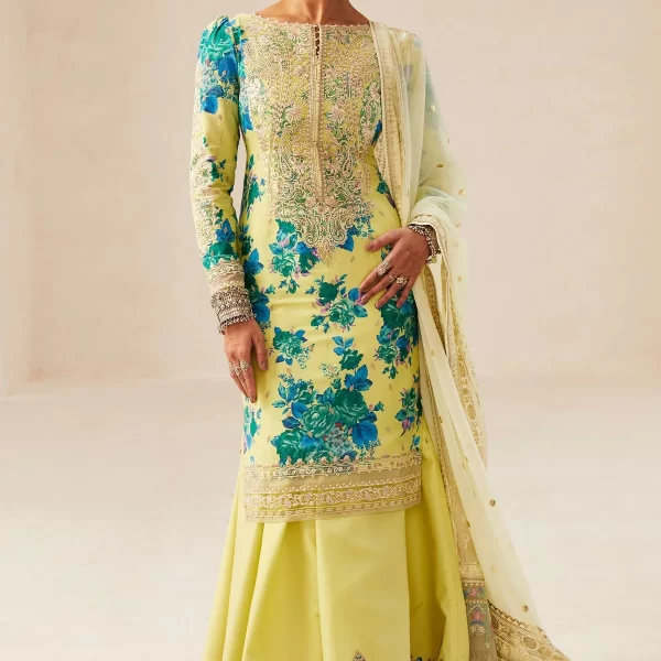 zara shahjahan, 3 piece suit, unstitched, lawn, phool kari 13a , front