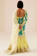 zara shahjahan, 3 piece suit, unstitched, lawn, phool kari 13a , back