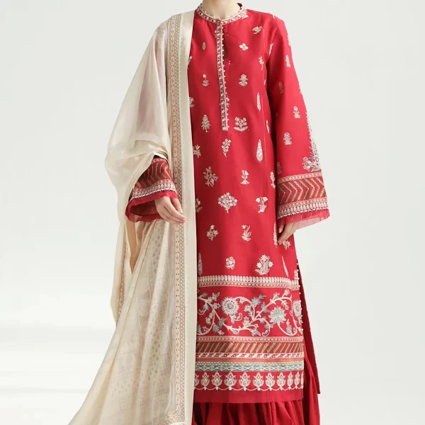zara shahjahan, 3 piece suit, unstitched, lawn, myra 14a , front