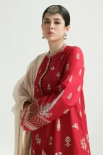 zara shahjahan, 3 piece suit, unstitched, lawn, myra 14a , front neck