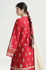 zara shahjahan, 3 piece suit, unstitched, lawn, myra 14a , back