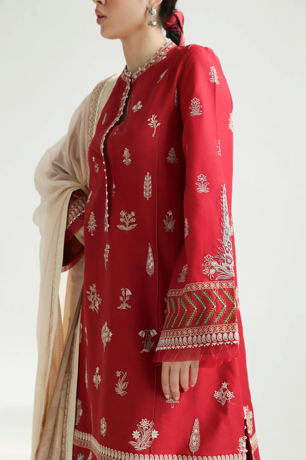 zara shahjahan, 3 piece suit, unstitched, lawn, myra 14a , side