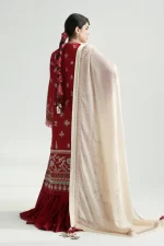 zara shahjahan, 3 piece suit, unstitched, lawn, myra 14a , back side