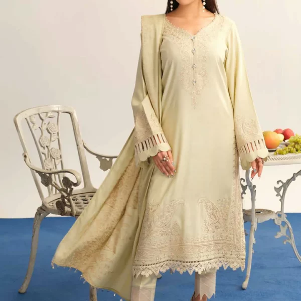 RIAZ ARTS, 3 piece suit, unstitched, TL 320, front