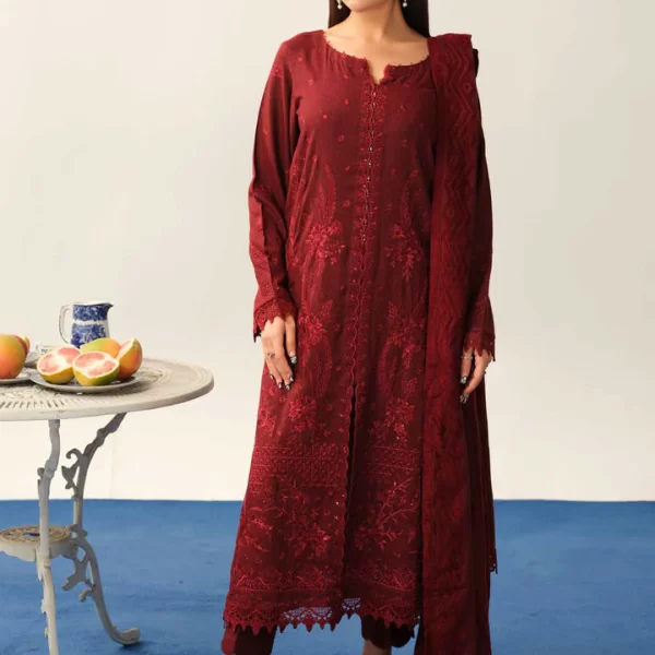RIAZ ARTS, 3 piece suit, unstitched, TL 322, front