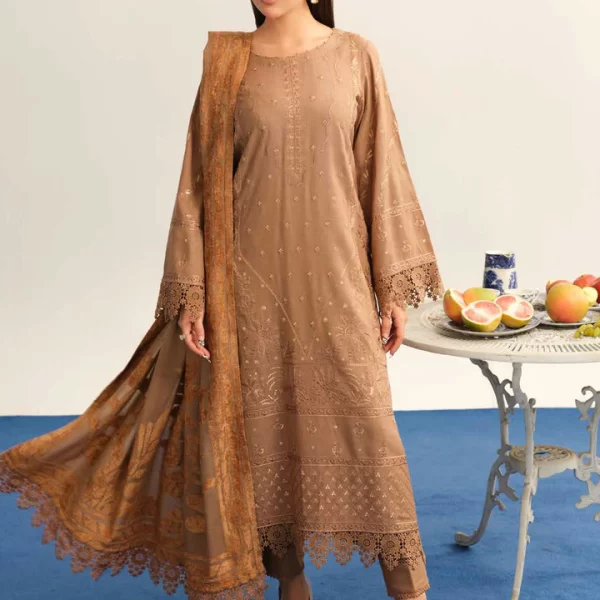 RIAZ ARTS, 3 piece suit, unstitched, TL 325, front