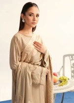 RIAZ ARTS, 3 piece suit, unstitched, TL 328, side view
