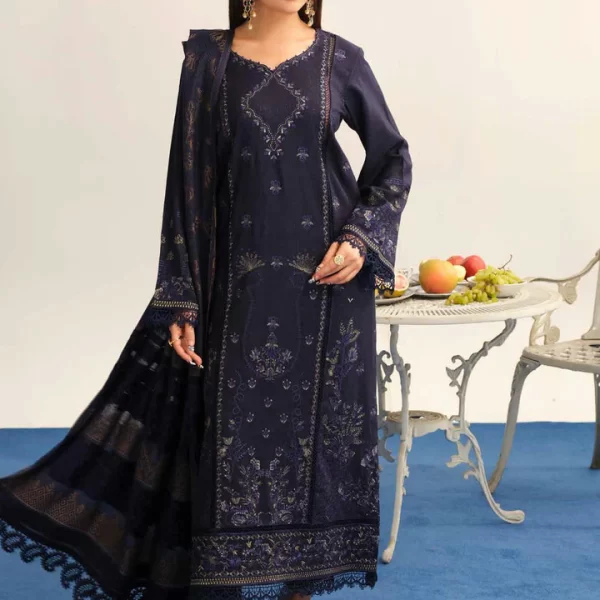 RIAZ ARTS, 3 piece suit, unstitched, TL 329, front
