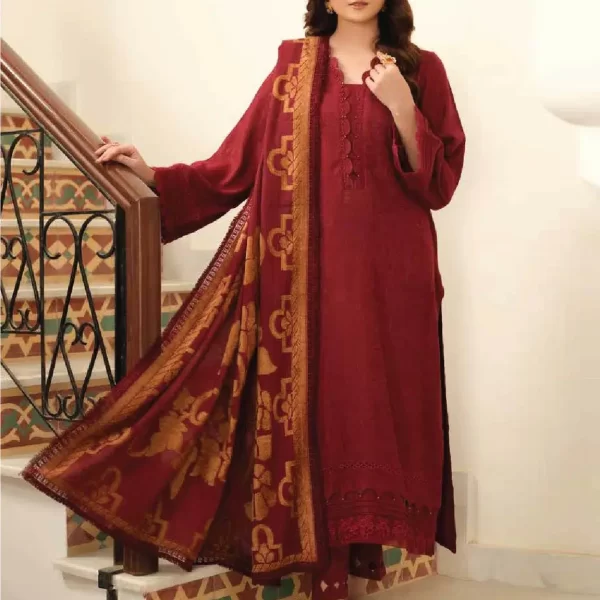 TEHZEEB BY RIAZ ARTS , 3 PIECE SUIT , BLUE , JACQUARD , TL 331, FRONT