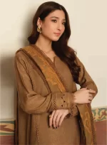 TEHZEEB BY RIAZ ARTS , 3 PIECE SUIT , BLUE , JACQUARD , TL 332, FRONT, sleeves