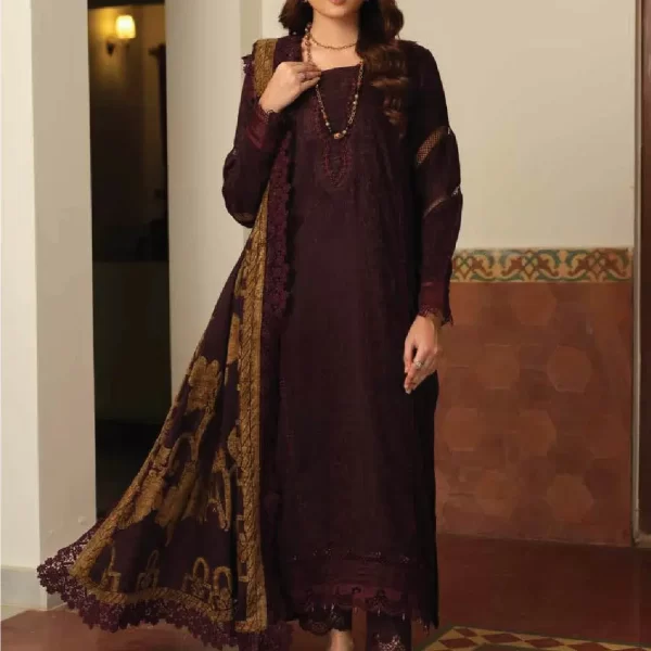 TEHZEEB BY RIAZ ARTS , 3 PIECE SUIT , BLUE , JACQUARD , TL 333, FRONT