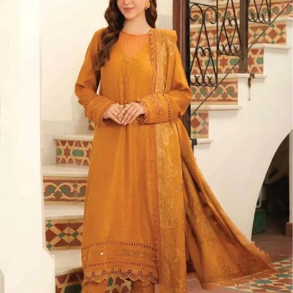 TEHZEEB BY RIAZ ARTS , 3 PIECE SUIT , BLUE , JACQUARD , TL 336, FRONT