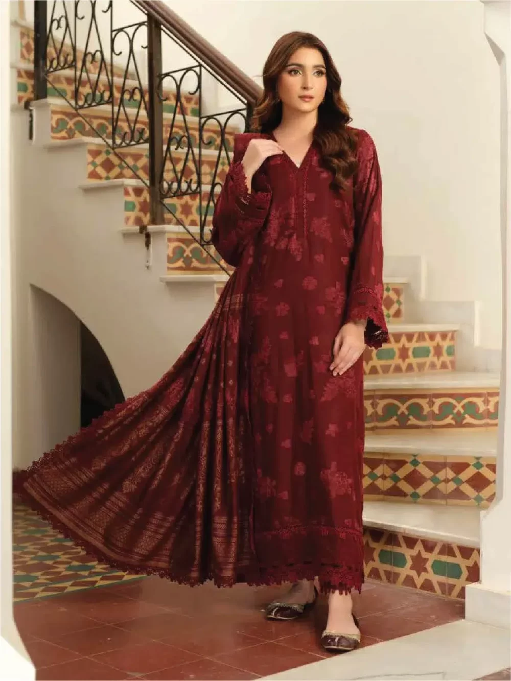 TEHZEEB BY RIAZ ARTS , 3 PIECE SUIT , BLUE , JACQUARD , TL 337, FRONT