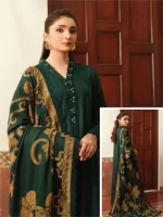 TEHZEEB BY RIAZ ARTS , 3 PIECE SUIT , BLUE , JACQUARD , TL 338, FRONT LOOK
