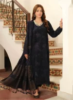 TEHZEEB BY RIAZ ARTS , 3 PIECE SUIT , BLUE , JACQUARD , TL 339, FRONT