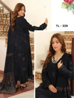 TEHZEEB BY RIAZ ARTS , 3 PIECE SUIT , BLUE , JACQUARD , TL 339, back