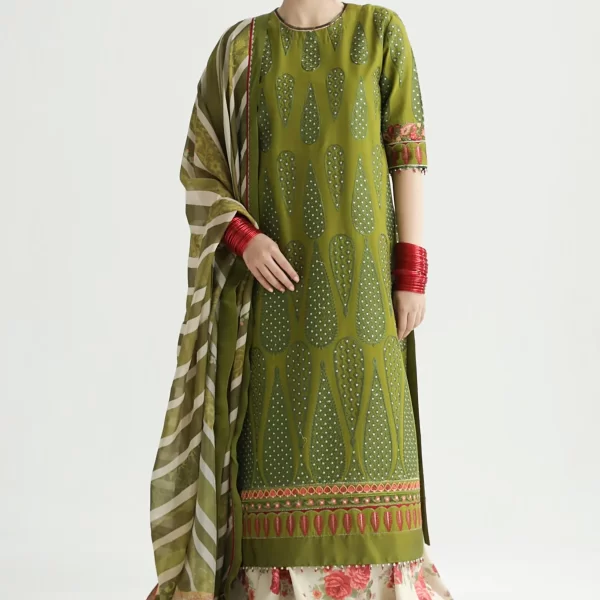 zara shahjahan, 3 piece suit, unstitched, lawn, aaina 8b, front
