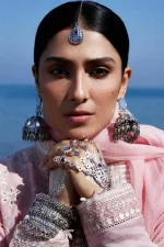 zara shahjahan, 3 piece suit, unstitched, jacquard, amira 5a, sleeves