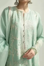 zara shahjahan, 3 piece suit, unstitched, jacquard, Amira 5b, neck