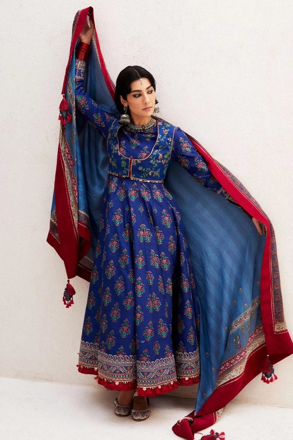 zara shahjahan, 3 piece suit, unstitched, lawn, anarkali11a , front view