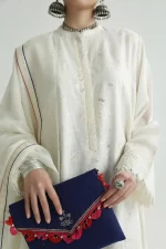 zara shahjahan, 3 piece suit, unstitched, lawn, deena12b , front neck style
