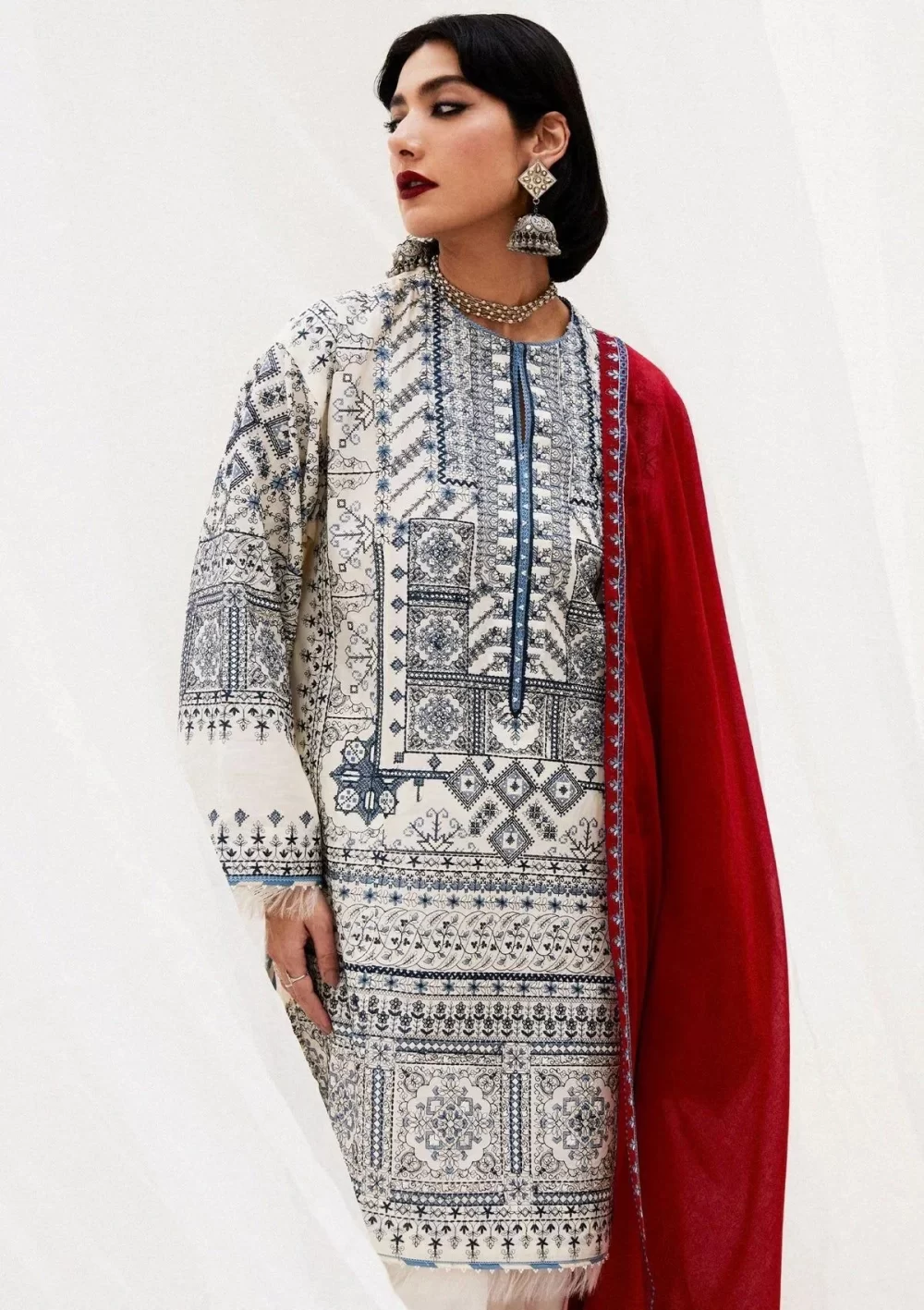 zara shahjahan, unstiched, 3 piece suits, lawn, diya 2a, front