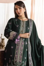 EshaIsha embroidered Pakistani designer outfit in luxe lawn and net fabric with modern cuts – available in the UK.