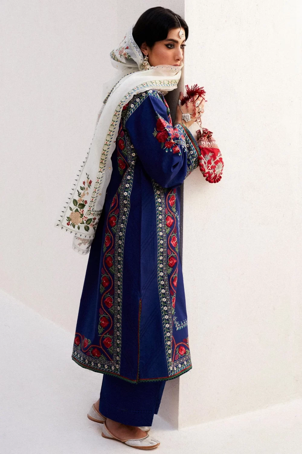 zara shahjahan, 3 piece suit, unstitched, lawn, jiya 6b, side border