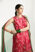 zara shahjahan, unstiched, 3 piece suit, jacquard, korina 3b, neckline