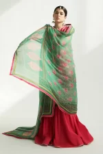 zara shahjahan, unstiched, 3 piece suit, jacquard, korina 3b, dupatta