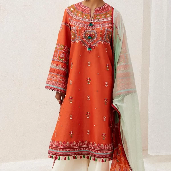 zara shahjahan, 3 piece suit, unstitched, lawn, lamia 7a, front
