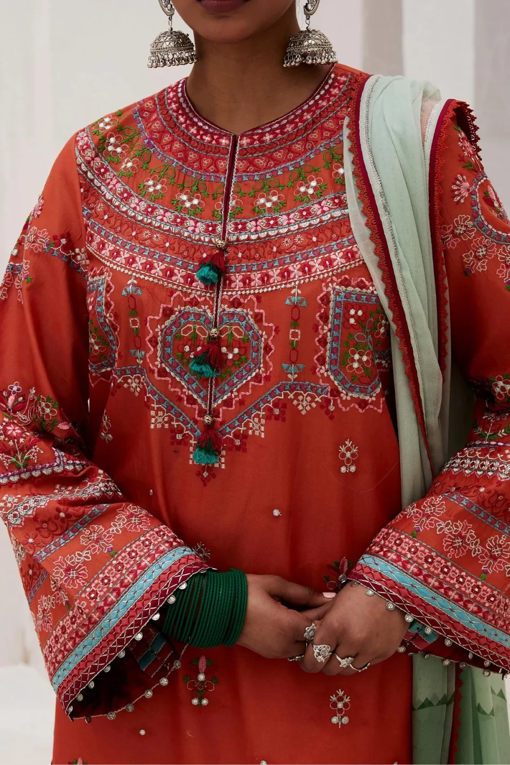 zara shahjahan, 3 piece suit, unstitched, lawn, lamia 7a, front neckline