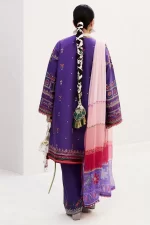 zara shahjahan, 3 piece suit, unstitched, lawn, lamia 7b, back