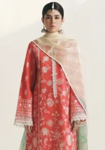 zara shahjahan, unstiched, 3 piece lawn suit, close up, mahi 1a