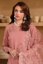 Johra Pakistani designer outfit in digitally printed lawn with elegant embroidery and modern flair – available in the UK.