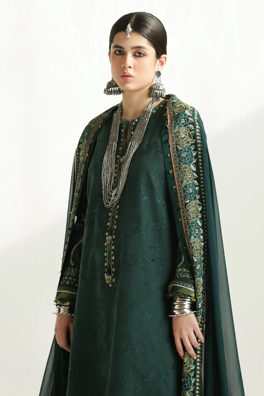 zara shahjahan, 3 piece suit, unstitched, lawn, parsa9b, front top