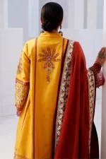 zara shahjahan, 3 piece suit, unstitched, lawn, sandal10a , back view