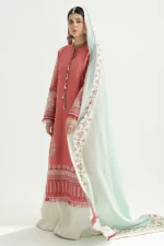 zara shahjahan, 3 piece suit, unstitched, lawn, sandal10b , front side