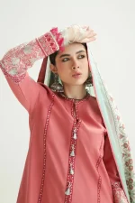 zara shahjahan, 3 piece suit, unstitched, lawn, sandal10b , front neck