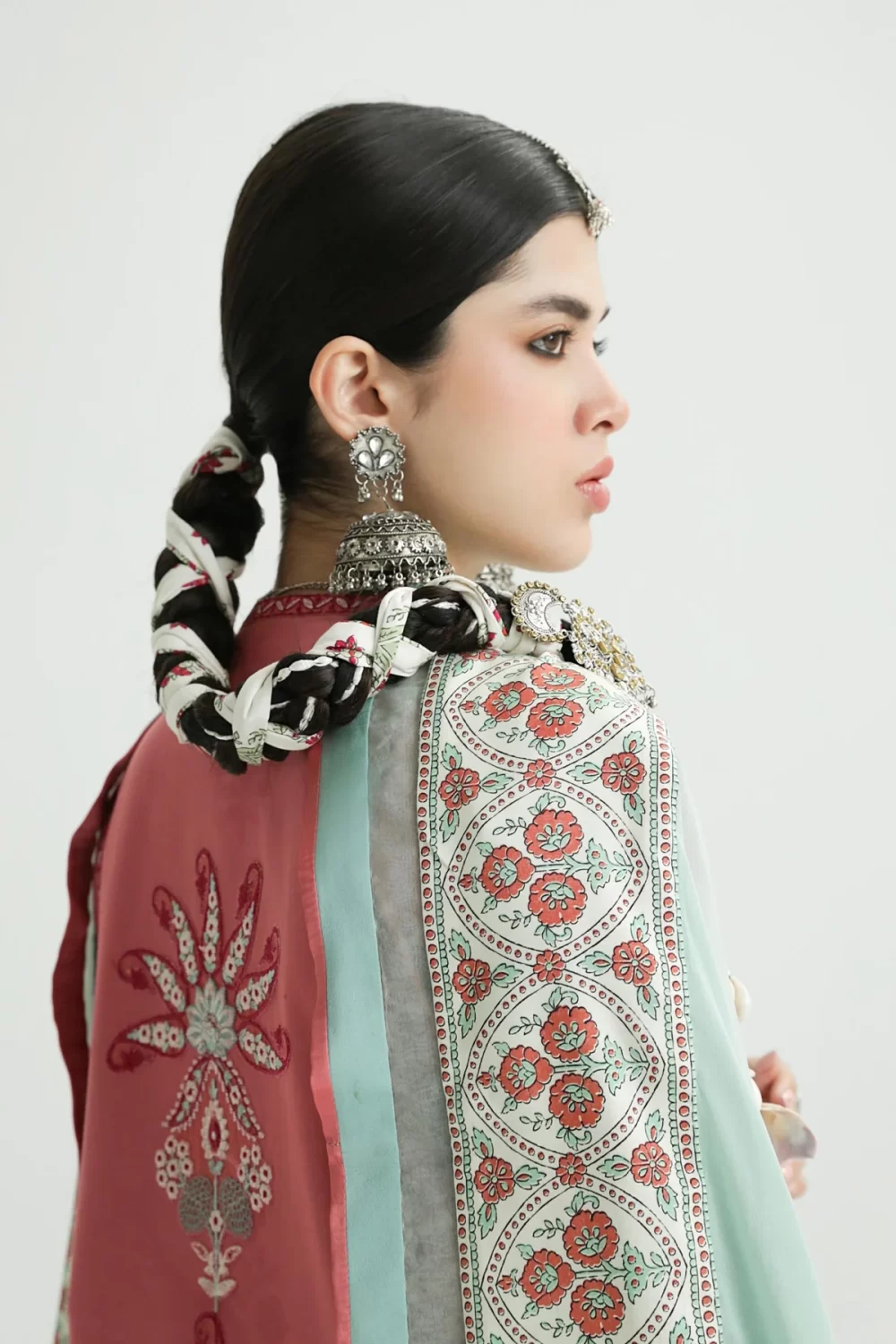 zara shahjahan, 3 piece suit, unstitched, lawn, sandal10b , back patch