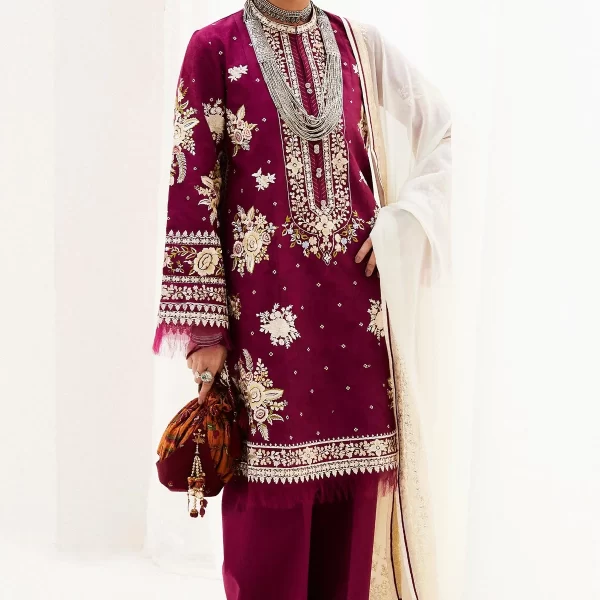 zara shahjahan, 3 piece suit, unstitched, jacquard, siffa 4a, front