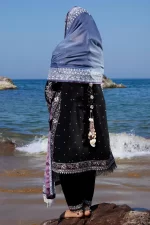 zara shahjahan, 3 piece suit, unstitched, jacquard, siffa 4a, back