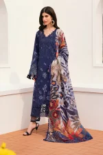 Baroque Eid Lawn 25 , 3 PIECE SUIT , unstitched, Black , lawn , EL-D07, FRONT