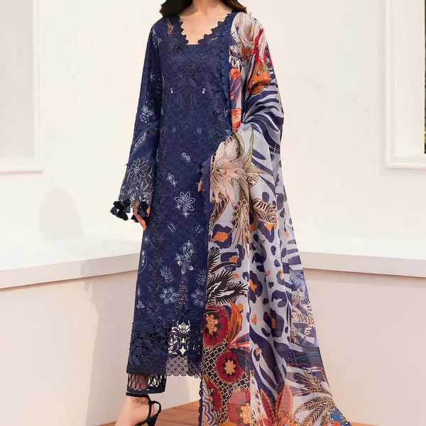 Baroque Eid Lawn 25 , 3 PIECE SUIT , unstitched, Black , lawn , EL-D07, FRONT