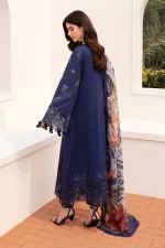 Baroque Eid Lawn 25 , 3 PIECE SUIT , unstitched, Black , lawn , EL-D07, back
