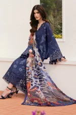 Baroque Eid Lawn 25 , 3 PIECE SUIT , unstitched, Black , lawn , EL-D07, FRONT & dupatta