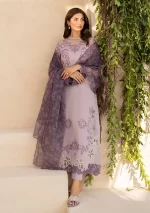 iznik, eid festive lawn 25’ , 3 PIECE SUIT , unstitched, lawn , purple color , Efl-01, FRONT