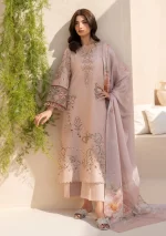 iznik, eid festive lawn 25’ , 3 PIECE SUIT , unstitched, lawn , beige color , Efl-02, FRONT