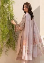 iznik, eid festive lawn 25’ , 3 PIECE SUIT , unstitched, lawn , beige color , Efl-02, back