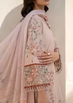iznik, eid festive lawn 25’ , 3 PIECE SUIT , unstitched, lawn , beige color , Efl-02, sleeves
